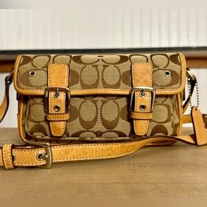 Coach Brown and Tan Crossbody Bag